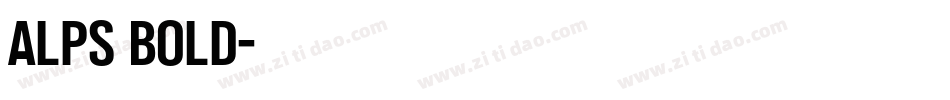 Alps Bold字体转换
